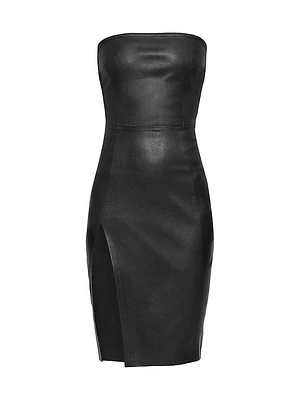 Aura Stretch Leather Dress