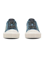 Denim Monogram Low-Top Sneakers