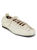 Eyelets Lace-Up Ballet Flats