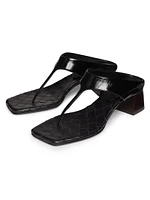 Marella 45MM Leather Block-Heel Sandals