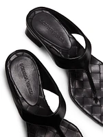 Marella 45MM Leather Block-Heel Sandals