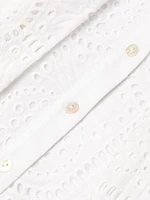 Cotton Tie-Waist Puff-Sleeve Minidress