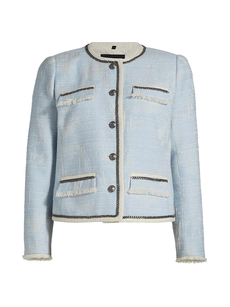 Lark Collarless Tweed Jacket