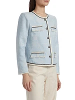 Lark Collarless Tweed Jacket