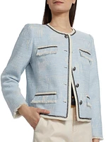 Lark Collarless Tweed Jacket
