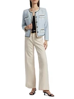 Lark Collarless Tweed Jacket