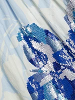 Daelia Sequined Floral Cotton Maxi Dress