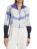 Cadia Tie-Dye Cotton Blouse