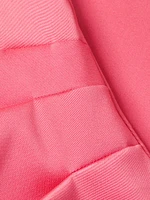 Ruched Stretch Mikado Midi-Dress