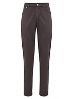 Garment Dyed Italian Fit Five Pocket Trousers
