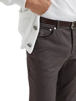 Garment Dyed Italian Fit Five Pocket Trousers