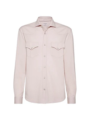 Cotton Piqué Western Shirt