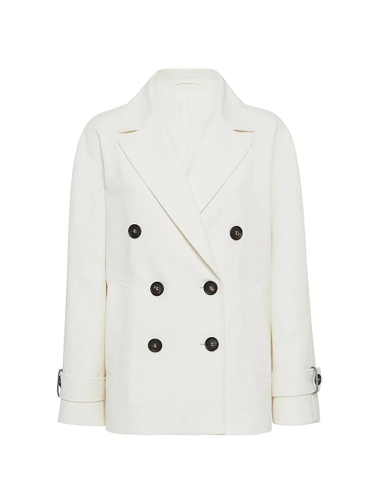 Cotton and Linen Cavalry Peacoat