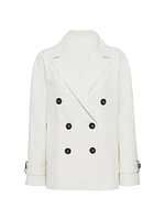 Cotton and Linen Cavalry Peacoat