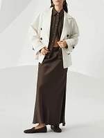 Cotton and Linen Cavalry Peacoat