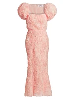 Rosella Floral Cluster Midi-Dress