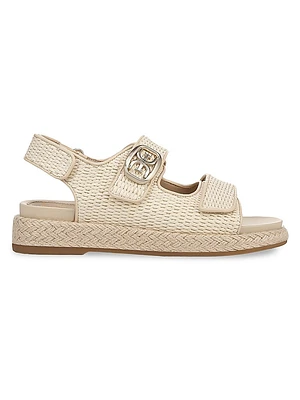 Arlo Strappy Faux Raffia Sandals