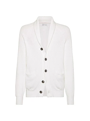 Malfilé Cotton English Rib Cardigan