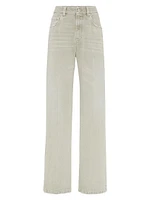 Dyed Denim Contemporary Loose Trousers