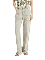 Dyed Denim Contemporary Loose Trousers