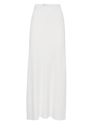 Silk and Acetate Crêpe Cady Fluid Skirt