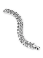 Curb Chain Bracelet in Sterling Silver, 18MM