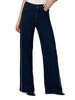 The Mia Crystal-Seam High-Rise Wide-Leg Jeans