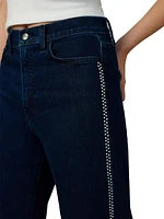 The Mia Crystal-Seam High-Rise Wide-Leg Jeans