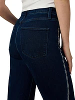 The Mia Crystal-Seam High-Rise Wide-Leg Jeans