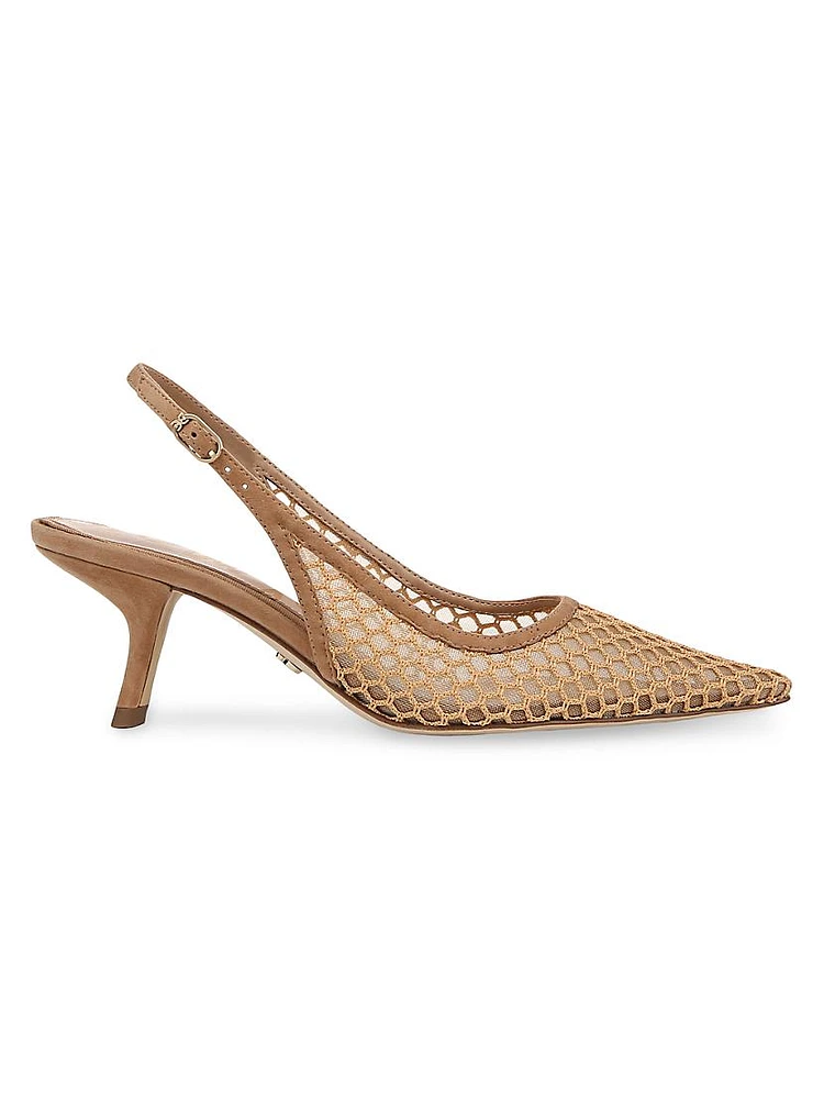 Bianka 65MM Mesh Slingback Pumps
