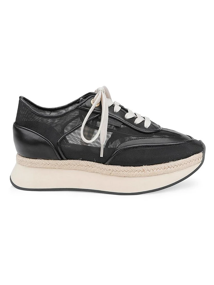 Iris Mesh & Leather Platform Sneakers
