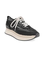 Iris Mesh & Leather Platform Sneakers