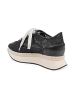 Iris Mesh & Leather Platform Sneakers