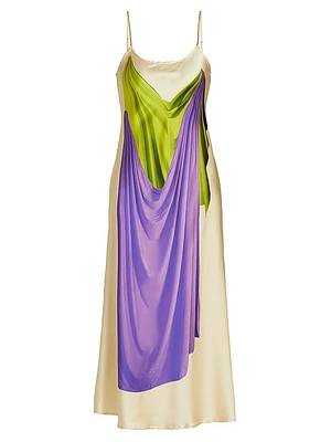 Double Drape Slip Dress