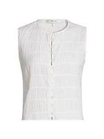 Smocked Sleeveless Top