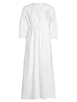 The Cinched Cotton Poplin Midi-Dress
