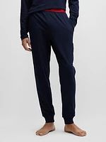 Stretch-Cotton Jersey Pajama Bottoms with Logo Waistband