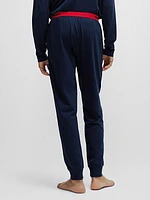 Stretch-Cotton Jersey Pajama Bottoms with Logo Waistband