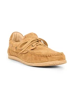 Les Batto Crocodile-Embossed Suede Loafers