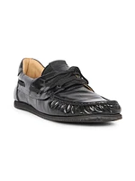 Les Batto Crocodile-Embossed Leather Loafers