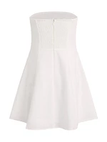 The Favorite Linen-Blend Strapless Minidress