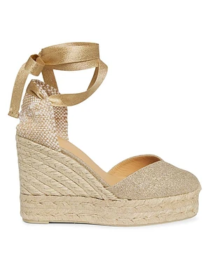 Chiara Linen Espadrille Wedges