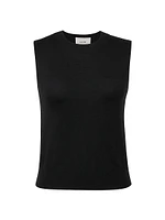 Sleeveless Knit Crewneck Top
