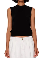 Sleeveless Knit Crewneck Top