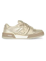 Match Metallic Leather Low-Top Sneakers