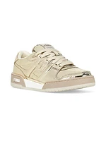 Match Metallic Leather Low-Top Sneakers