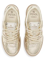 Match Metallic Leather Low-Top Sneakers