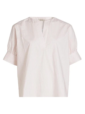 V-Neck Popover Cotton Top
