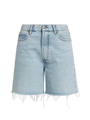 The Timeless Raw-Edge Denim Shorts