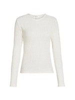 The Popcorn Textured Cotton-Blend Top